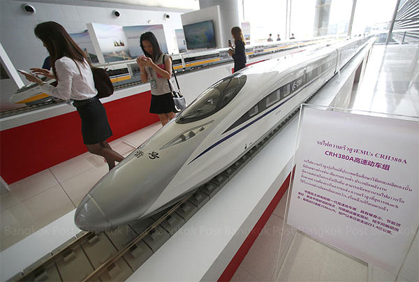 中国鉄路高速が、タイで展示会の行った際の模型