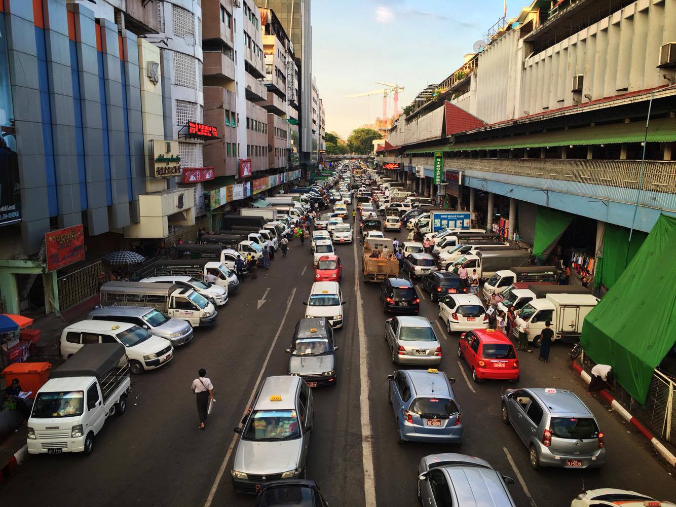 Yangon trafic jam